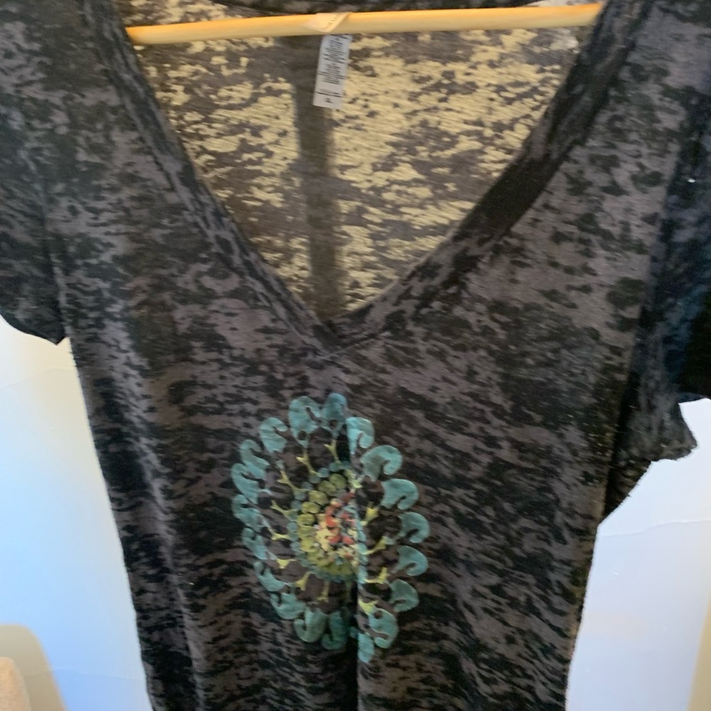 Gently worn black burnout tee shirt